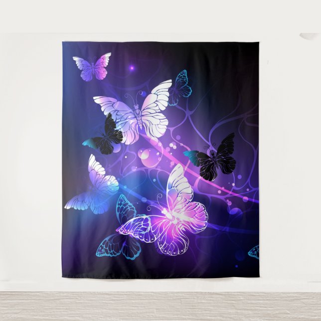 Background with Night Butterflies Tapestry (Front)