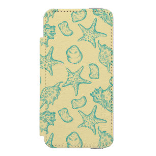 Background with shells. Hand drawn Incipio Watson™ iPhone 5 Wallet Case