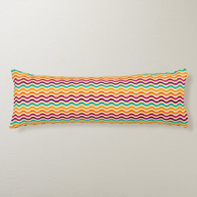 Background with stripes in retro 2 body cushion (Front)