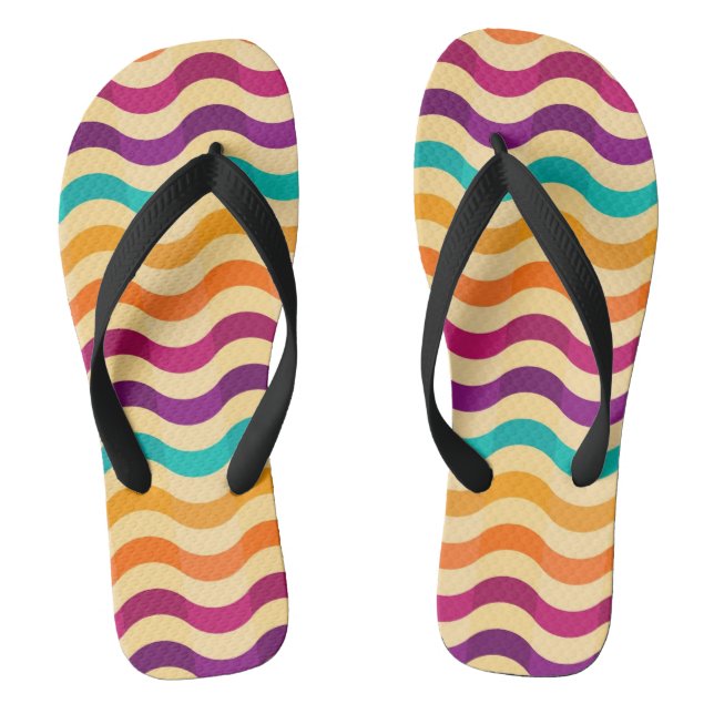 Background with stripes in retro 2 jandals (Footbed)