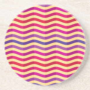 Background with stripes in retro 3 coaster
