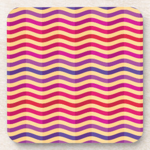 Background with stripes in retro 3 coaster