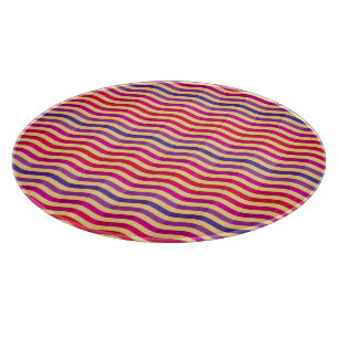 Background with stripes in retro 3 cutting board