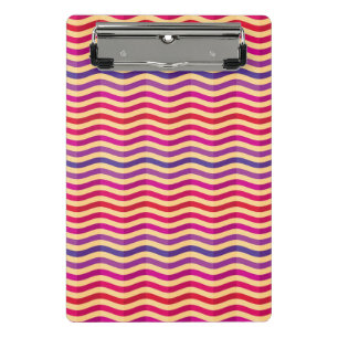 Background with stripes in retro 3 mini clipboard