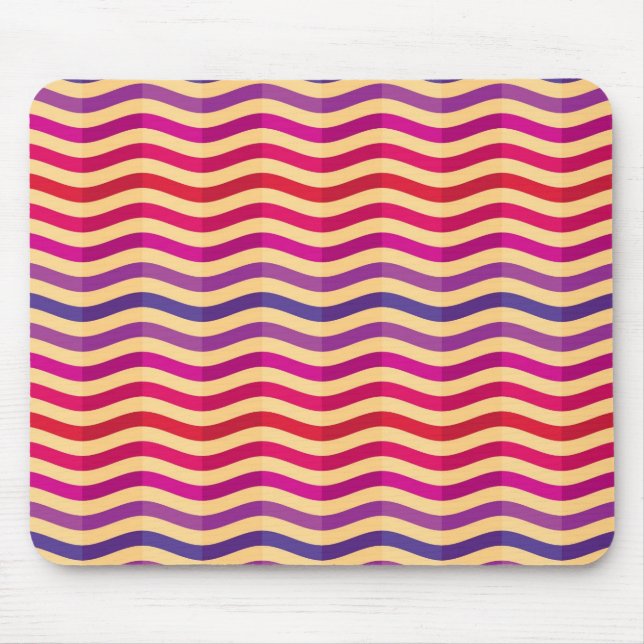 Background with stripes in retro 3 mouse pad (Front)