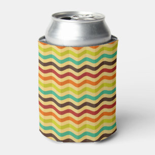 Background with stripes in retro 4 can cooler