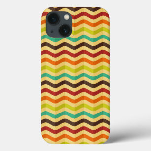 Background with stripes in retro 4 iPhone 13 case