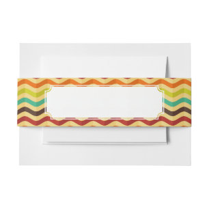 Background with stripes in retro 4 invitation belly band