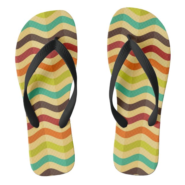 Background with stripes in retro 4 jandals (Footbed)