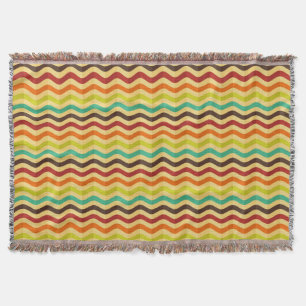 Background with stripes in retro 4 throw blanket