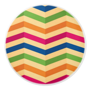 Background with stripes in retro ceramic knob