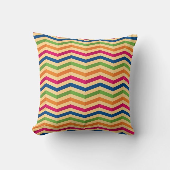 Background with stripes in retro cushion (Front)