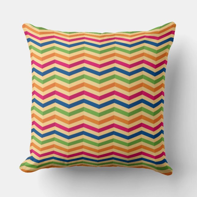 Background with stripes in retro cushion (Front)