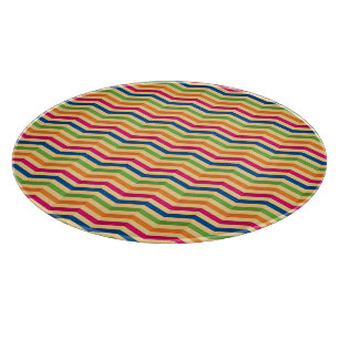 Background with stripes in retro cutting board