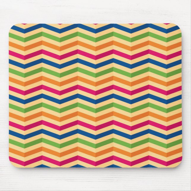 Background with stripes in retro mouse pad (Front)