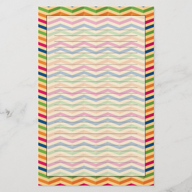 Background with stripes in retro stationery (Front)