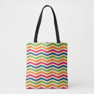 Background with stripes in retro tote bag