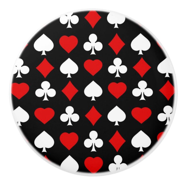 Background with suits ceramic knob (Front)