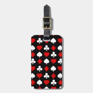 Background with suits luggage tag