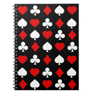Background with suits spiral notebook