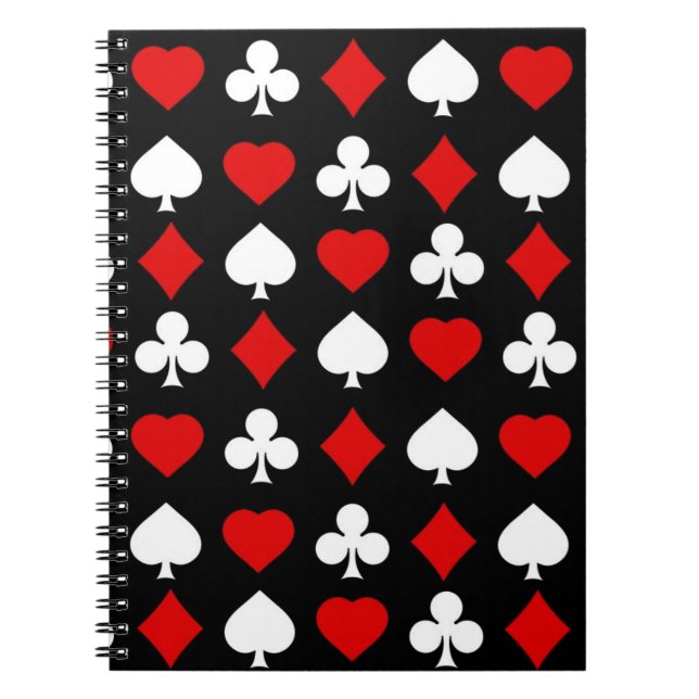 Background with suits spiral notebook (Front)