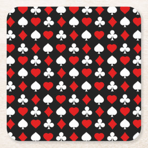 Background with suits square paper coaster