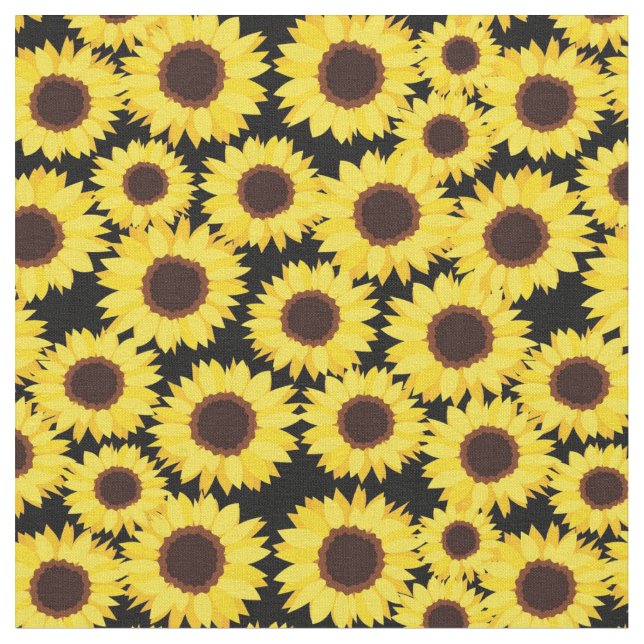 Background with sunflowers fabric (Close Up)