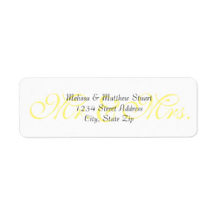 Background Yellow - Return Address Labels