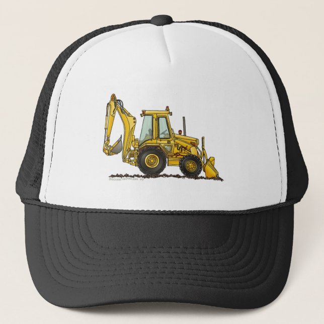 Backhoe Digger Loader Construction Hats (Front)
