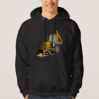 Backhoe Excavator Construction Operator Heavy Equi Hoodie