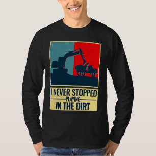 backhoe heavy work vintage for men construction eq T-Shirt