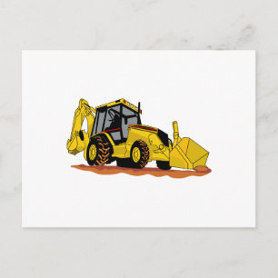 Backhoe Loader Postcard