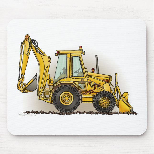 Backhoe Mouse Pad (Front)