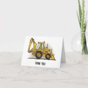 Backhoe Operator Thank You Card