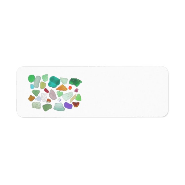 Backlit Sea Glass Return Address Label (Front)