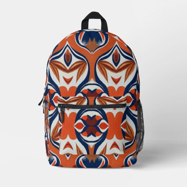 Backpack, An elegant colourful seamless design  Pr Printed Backpack (Front)