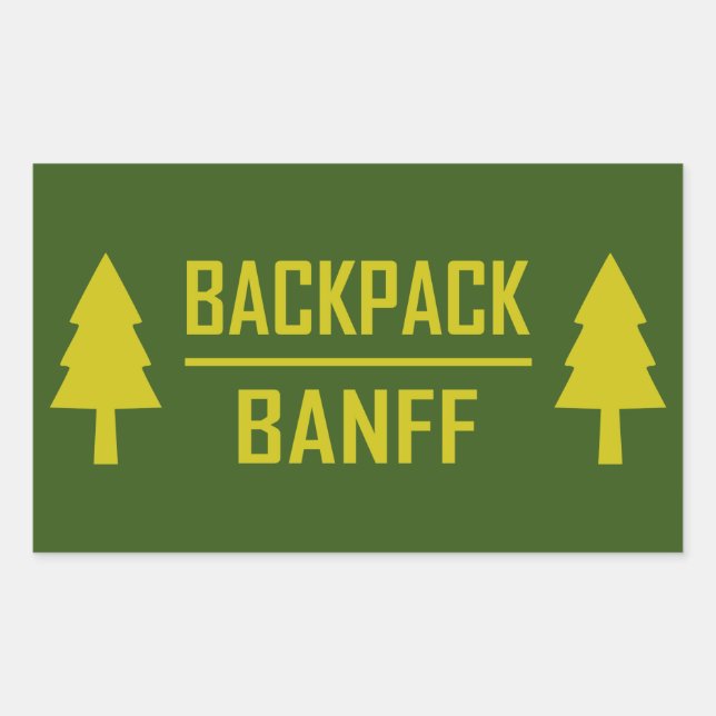 Backpack Banff Rectangular Sticker (Front)