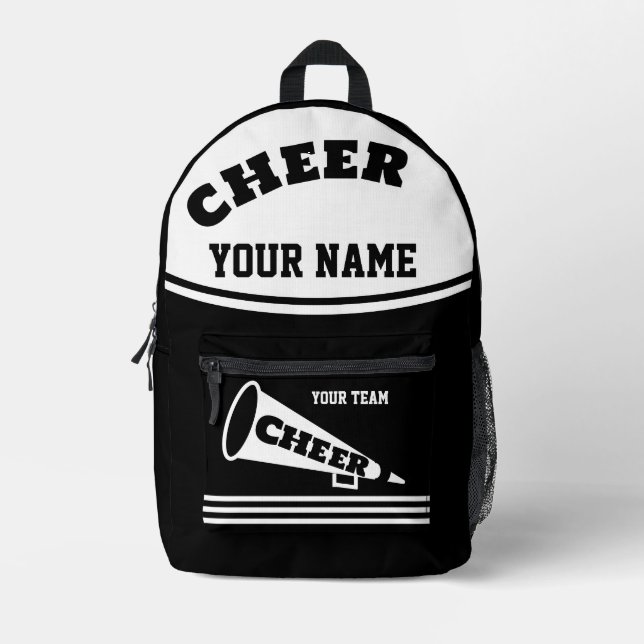 Backpack cheer team Cheerleader Personalised black (Front)