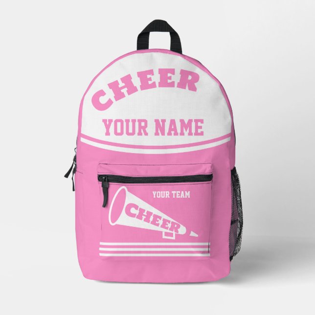  Backpack cheer team Cheerleader Personalised pink (Front)