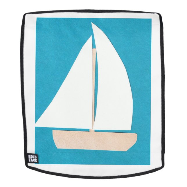 Backpack Face with Sailboat Design (Removable Face)