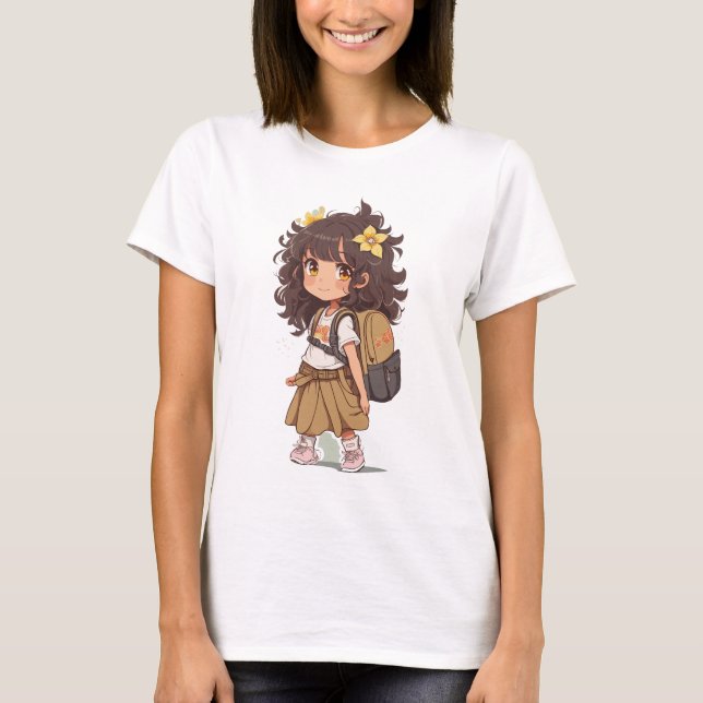 Backpack Girl T-Shirt (Front)