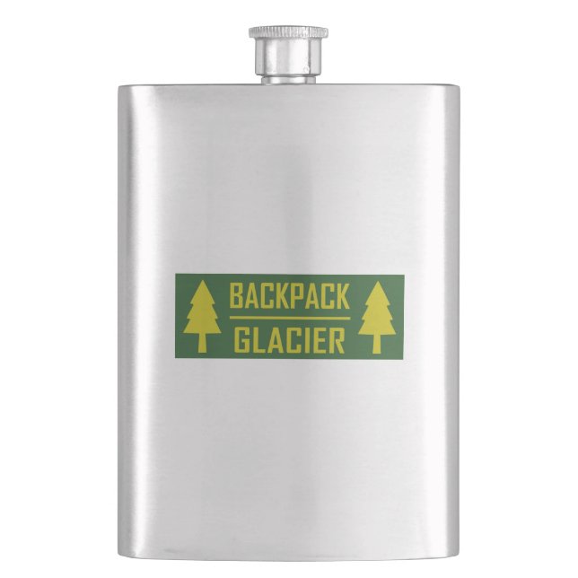 Backpack Glacier Hip Flask (Front)