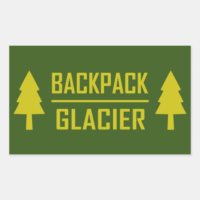 Backpack Glacier Rectangular Sticker (Front)
