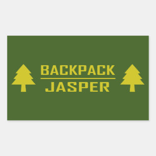 Backpack Jasper Rectangular Sticker