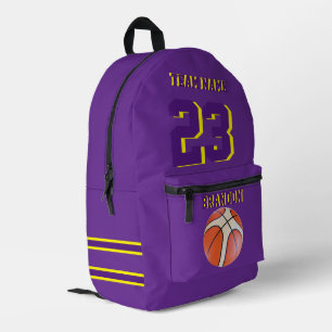 Backpack kids boy basketball sports Senior purple