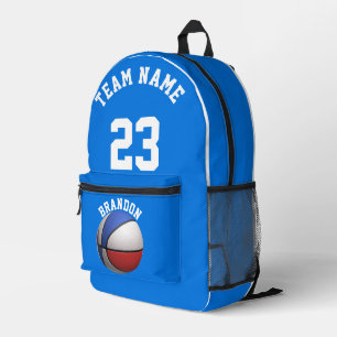Backpack kids boys basketball sport school blue