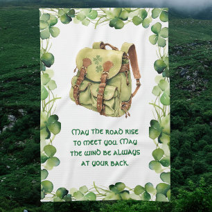 Backpack May the Road Rise Irish Saint Patrick's Tea Towel