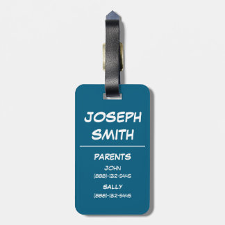 Backpack Tag with Emergency Contacts 