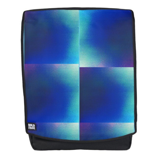 Backpack with Blue and Turquoise Design (Front)