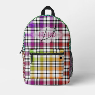 Backpack with Crazy Colour Plaids HAMbWG